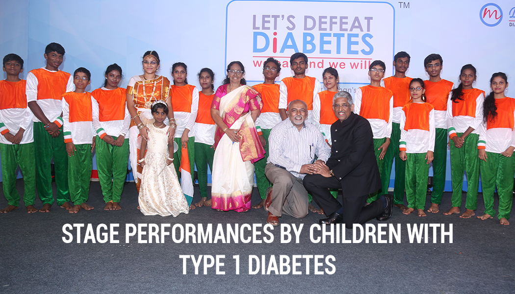 Stage performances by children with type 1 diabetes